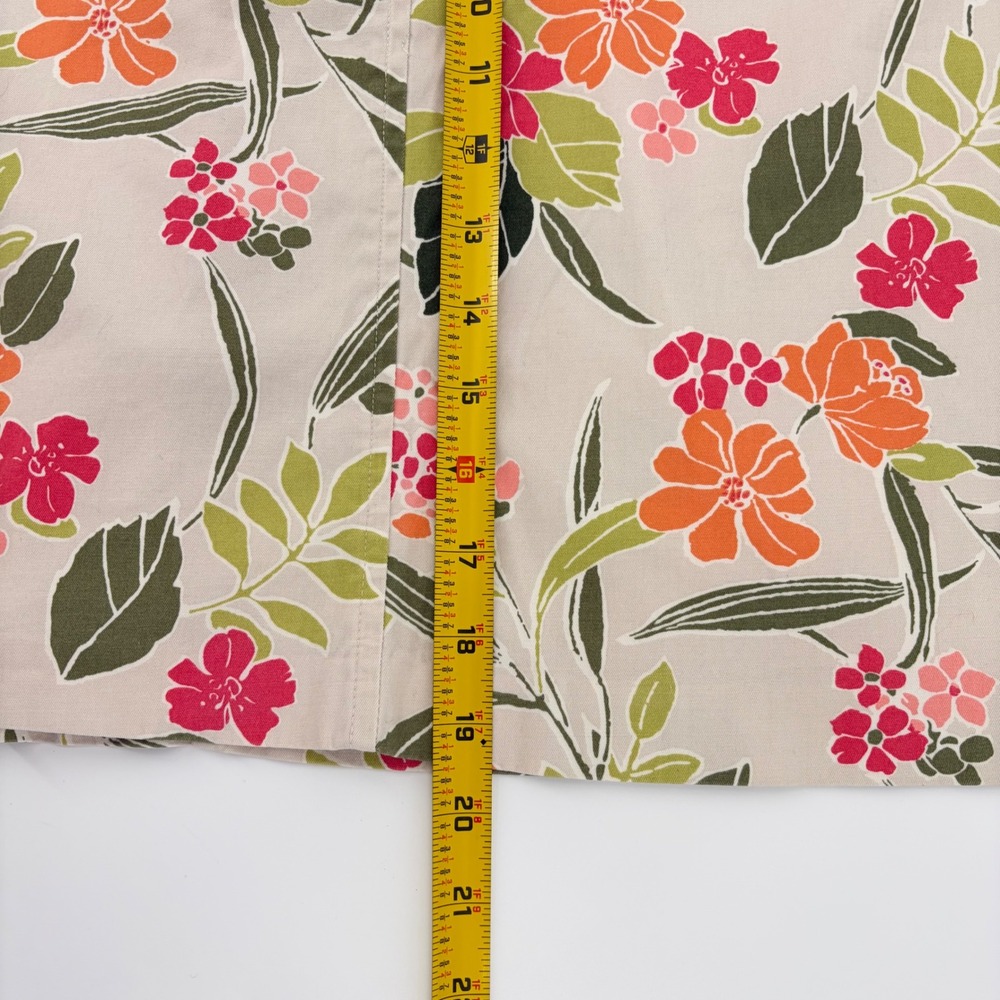 Lane Bryant Garden Floral Skirt Women 20 Orange Tropical Stretch Knee Length - Picture 9 of 11